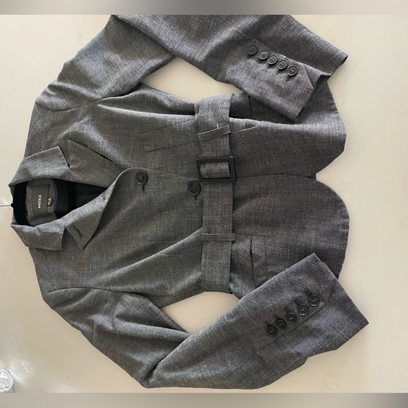 Ladies Mexx grey suit jacket w belt - Picture 2 of 6
